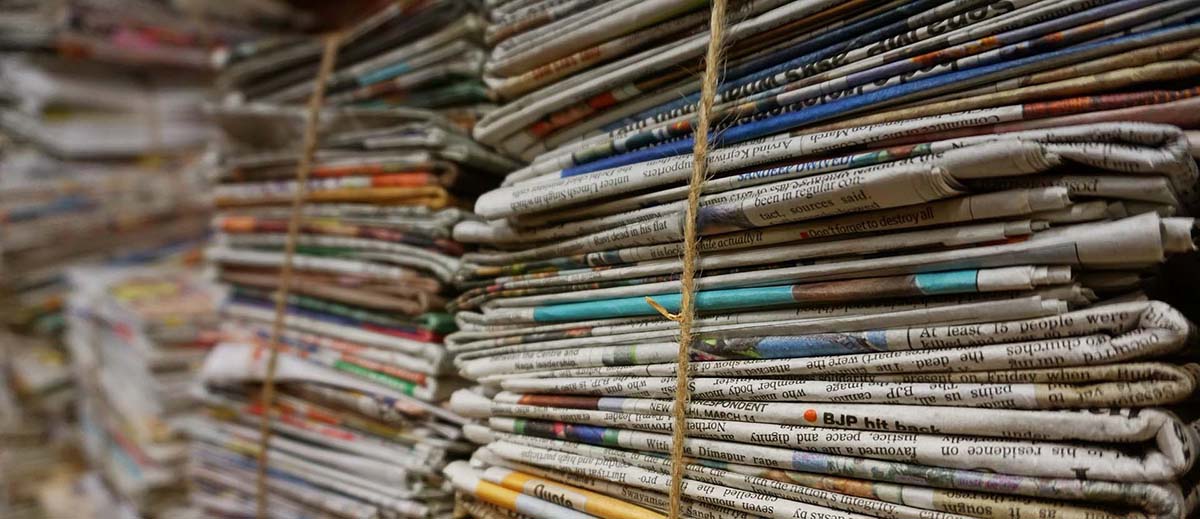 bundle of newspapers